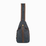 Balard - Canvas and leather shoulder bag: Grey