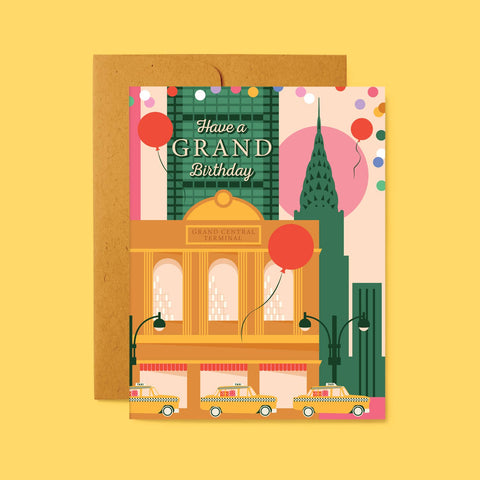 Grand Central New York Birthday Card