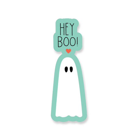 Halloween Hey Boo Ghost Vinyl Sticker