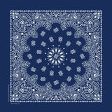 Bandanna - 22" MADE IN USA - Navy Paisley