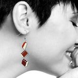 Red Books Earrings, MADE in USA
