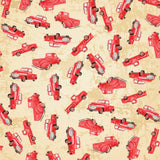 Bandanna - 22" MADE IN USA - Red Trucks