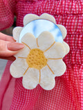 Hand-painted Vintage Daisy Compact Mirror