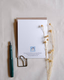 Rock Pigeons and Roses Speckled Greeting Card in eco sleeve