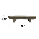 22" Wide Decorative Wood Bowl In Brown