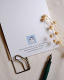 Rock Pigeons and Roses Speckled Greeting Card in eco sleeve