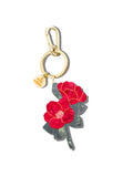 Hand-painted Vintage Poppy Bag Charm + Keychain | Eco-Friendly