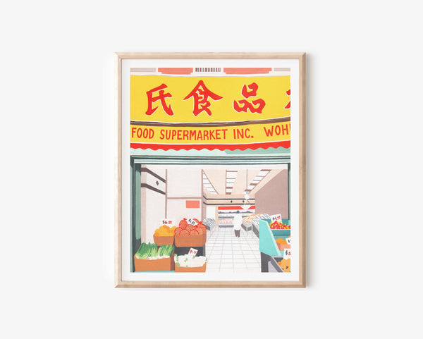 Chinatown Market Print, Chinatown Art Print, Asian Wall Art