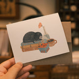 Literary Kitty Greeting Card