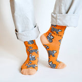 Lemur Socks | Bamboo Socks | Orange Socks | Funky Socks