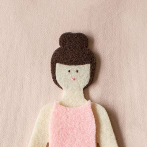 Felt Doll - Starter Girl in Hazelnut