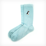 Puffin Socks | Ribbed Bamboo Socks | Blue Socks