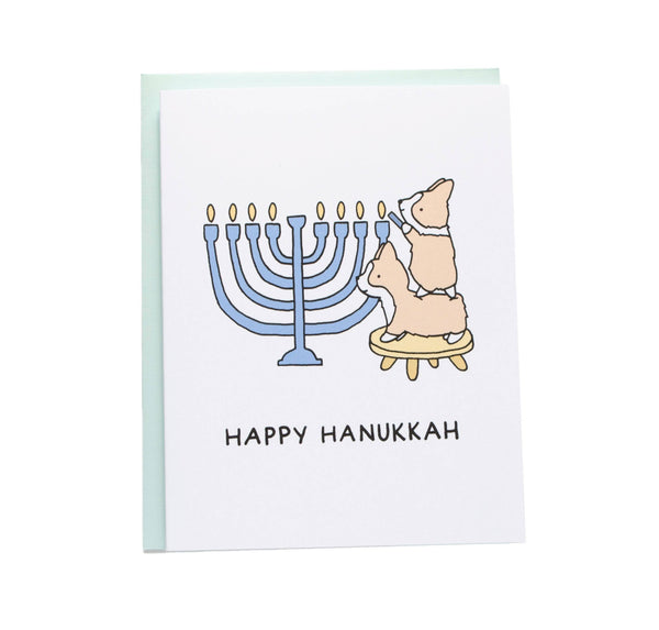 Happy Hanukkah Menorah Lighting Card