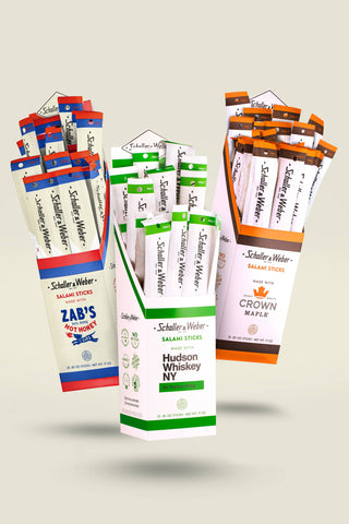 Salami Stick Multi-Pack (60 Sticks - 20 of each flavor)