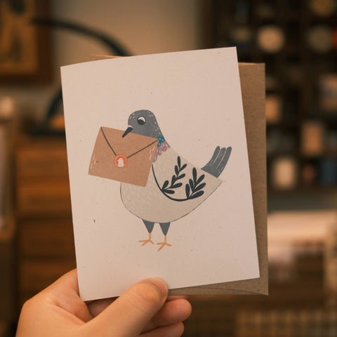 Pigeon Snail Mail Greeting Card