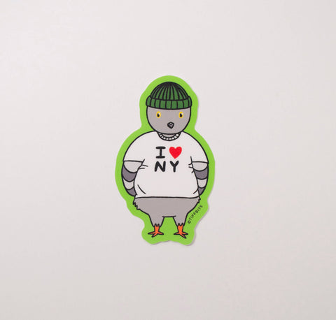 I Heart NY Pigeon Sticker