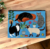 At Home with Kitty Cats Amenity / Cosmetic Bag
