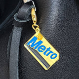 Metro Card Enamel Charm