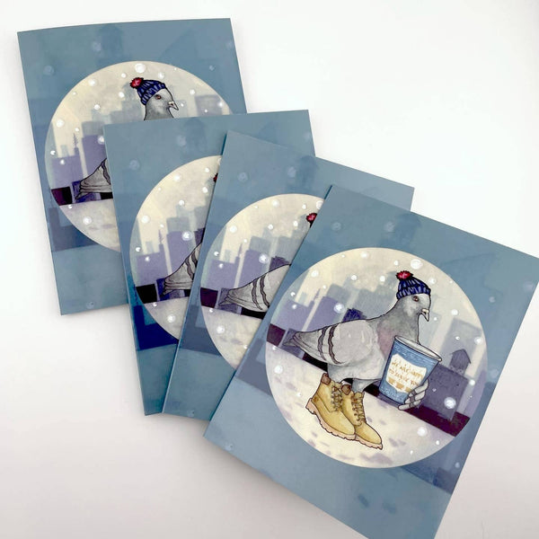 NYC Pigeon Holiday Card