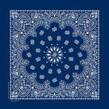 Bandanna Co Paisley 35" X 35": Chambray Blue