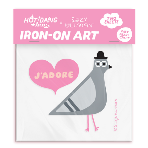 HDP x Suzy Ultman French Pigeon Buddy Iron-On