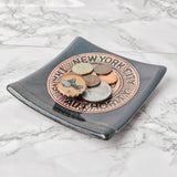 New York City Subway Token Fused Glass 4.5"  Catch-all Dish