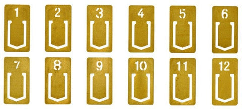 Brass Number Clip
