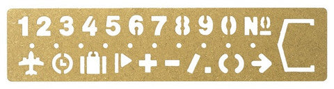 Brass Template Bookmark Numbers
