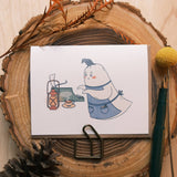 Ghostwriter Greeting Card