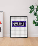 Queens NY Subway Sign Print