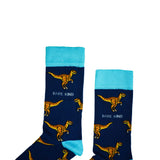 Velociraptor Socks | Bamboo Socks | Blue Socks | Dino Socks