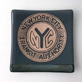 New York City Subway Token Fused Glass 4.5"  Catch-all Dish