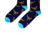 Velociraptor Socks | Bamboo Socks | Blue Socks | Dino Socks