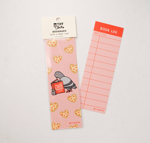 Love Yourself Pizza Book Log Bookmark, Pigeon, Pizza Rat NYC