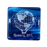 NYC Queens Unisphere Fused Glass 4" Single Coaster
