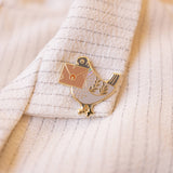 Pigeon Snail Mail Enamel Pin