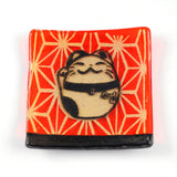 Maneki Neko "Lucky Cat" Fused Glass 4.5" Catch-all Dish