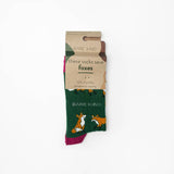 Fox Socks | Child Bamboo Socks | Green Socks | Cheeky Socks