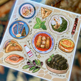Middle Eastern Cuisine Art Print | Arab Food Illustration