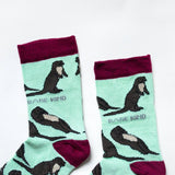 Otter Socks | Child Bamboo Socks | Pastel Green Socks