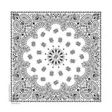 Bandanna Co Paisley 35" X 35": Chambray Blue