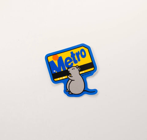 Metro Card Rat NYC Sticker
