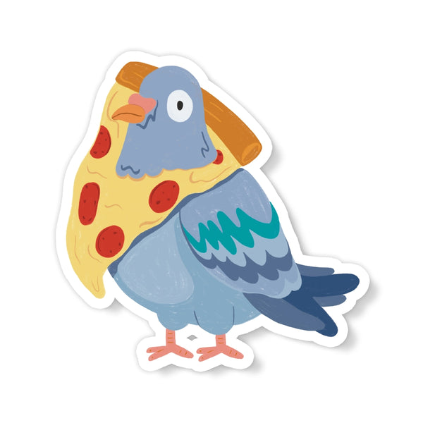 Pigeon and Pizza Vinyl Sticker