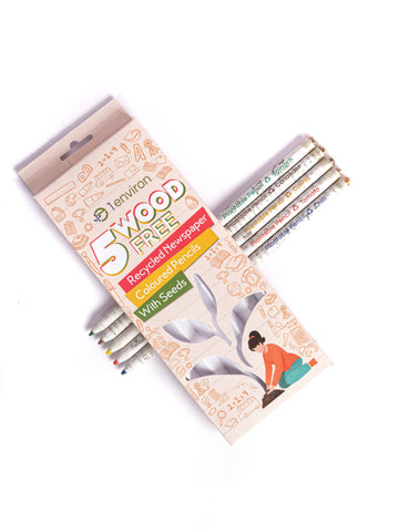 Wood-Free Colored Pencils with Plantable Seeds