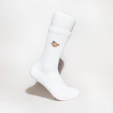 Sloth Socks | Ribbed Bamboo Socks | White Socks