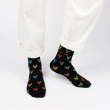 Small Motif Lobster Socks | Bamboo Socks | Black Socks