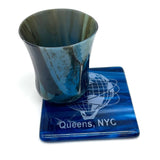 NYC Queens Unisphere Fused Glass 4" Single Coaster