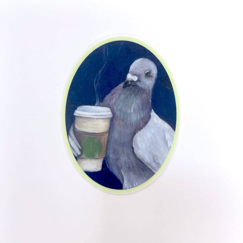 Coffee Pigeon Sticker
