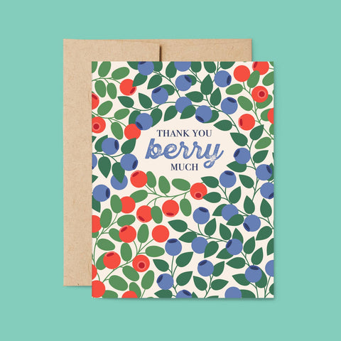 Thank You Berry Much - Botanical Berries Card