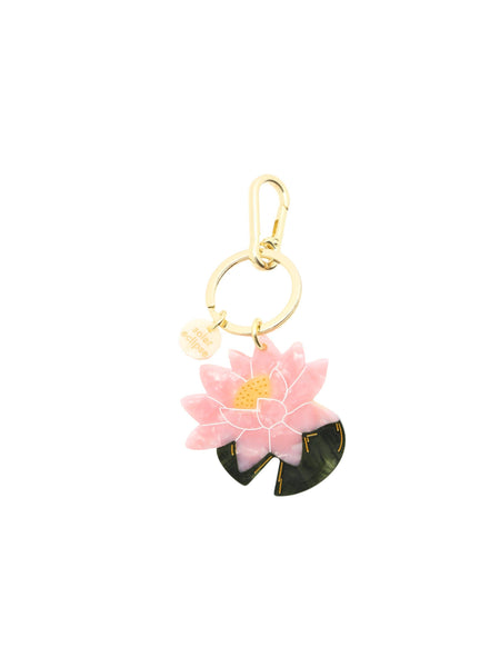 Hand-painted Japanese Lily Bag Charm + Keychain | Eco-Friendly